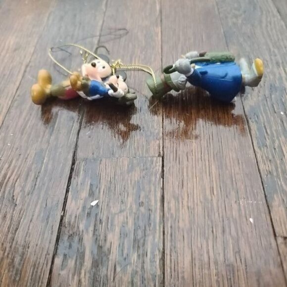 Vintage 1992 Avon Disney A Christmas Carol Set of 2 Ornaments Mickey Mouse - Picture 4 of 8